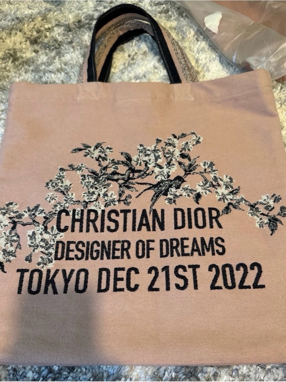 Dior Pink Canvas Tote Bag - Designer of Dreams Tokyo Exclusive